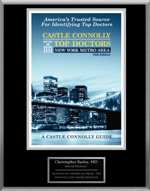 Dr. Barley Featured On Castle Connolly’s List Of 2012 Top NY Doctors